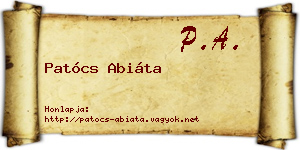 Patócs Abiáta névjegykártya